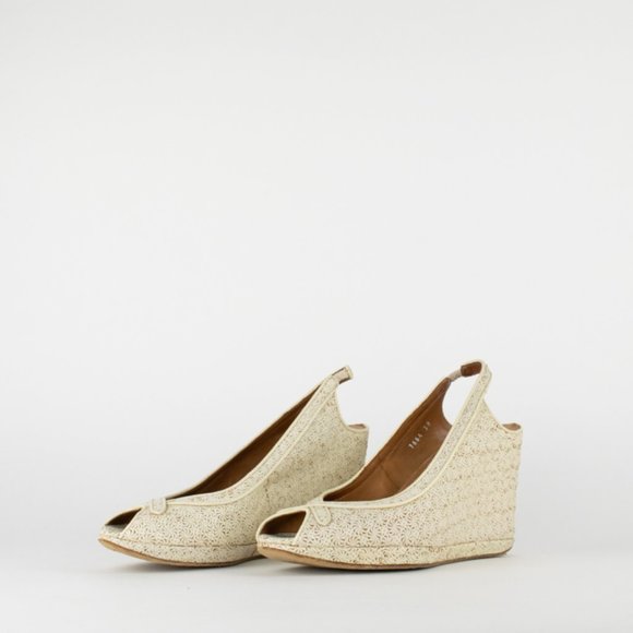 Dries Van Noten Peep Toe Wedges - Picture 5 of 11